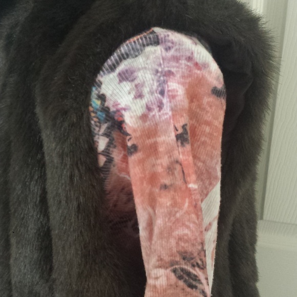 Ranch Mink Vest Faux Fur Reversible Brandon Thomas - Picture 9 of 12